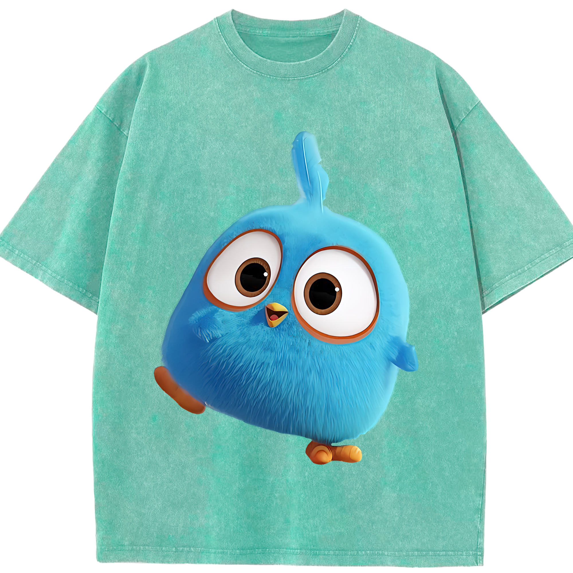 （画像用） Angry Birds アングリーバード 綿100% ヴィンテージ風 半袖Tシャツ（フロントプリント）